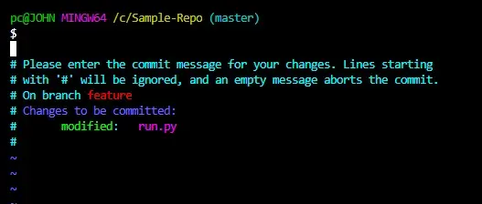 commit message