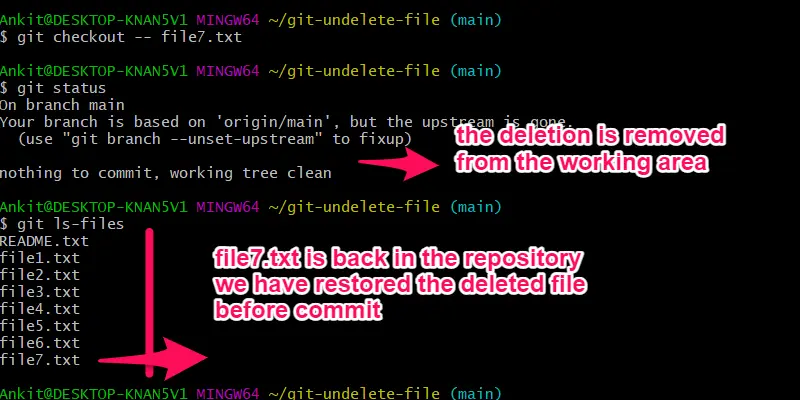 Git Restaurar Archivo Eliminado 2 Pasos