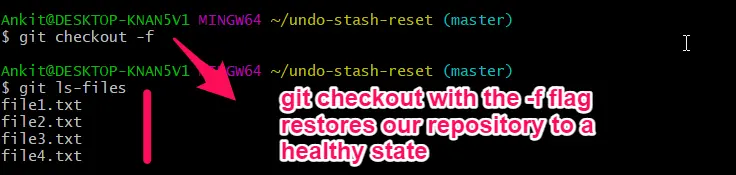 git checkout force option