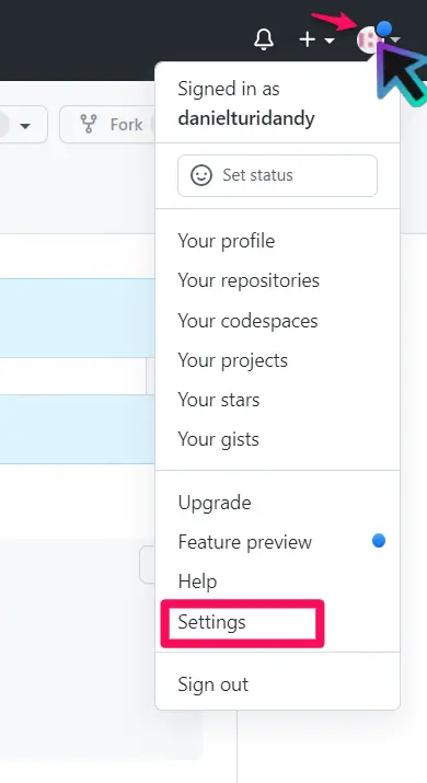 github settings