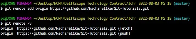 git remoto -v