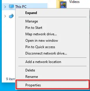 pc properties