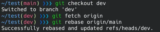 git fetch rebase