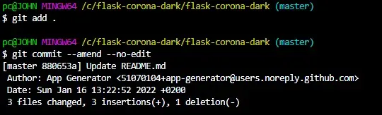 git commit &ndash;amend