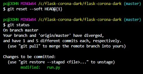 Revertir una confirmación modificada en Git