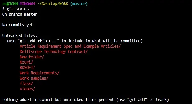 Git Add Folder to Commit - Carpetas sin seguimiento