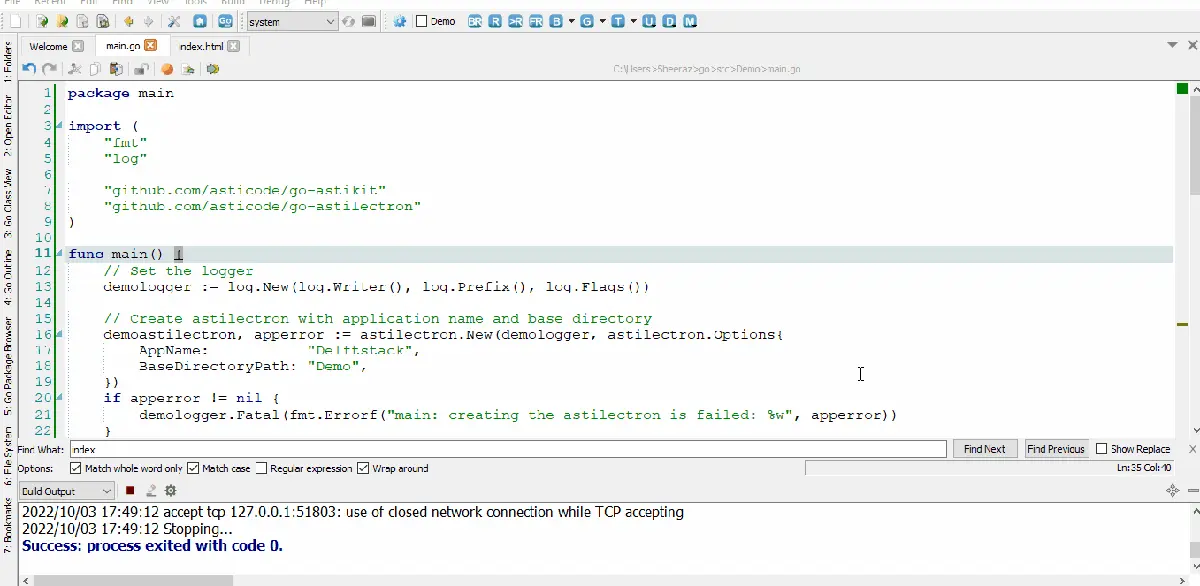 Aplicación HTML de Astilectron