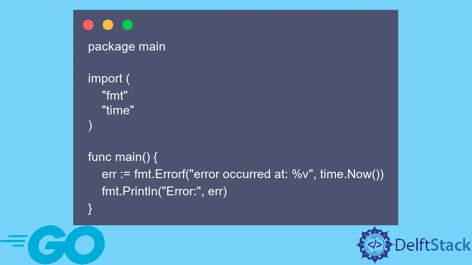 Obtener mensaje de error en cadena en Go