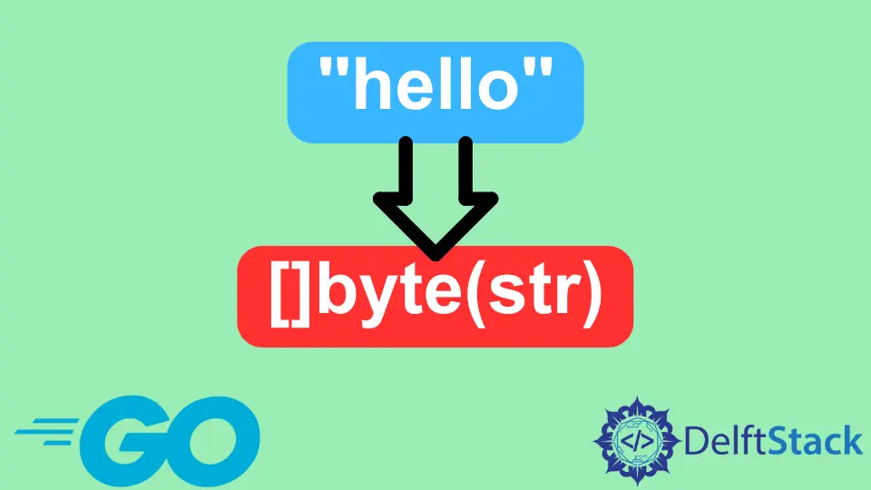 Convertir cadena en matriz de bytes en Golang