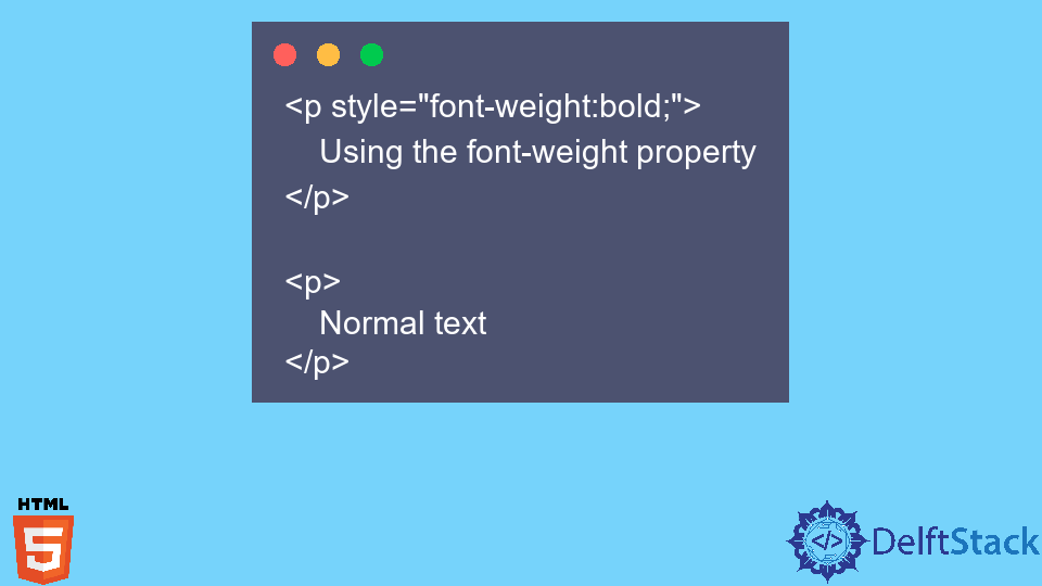 Create Bold Text in HTML