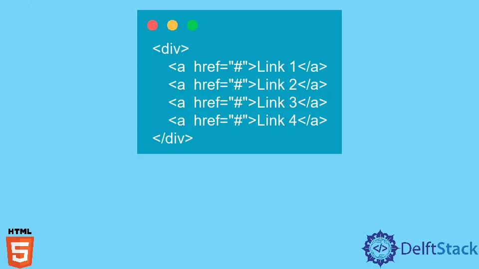 HTML에서 여러 링크를 중앙에 배치