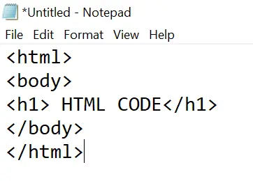 basic html code