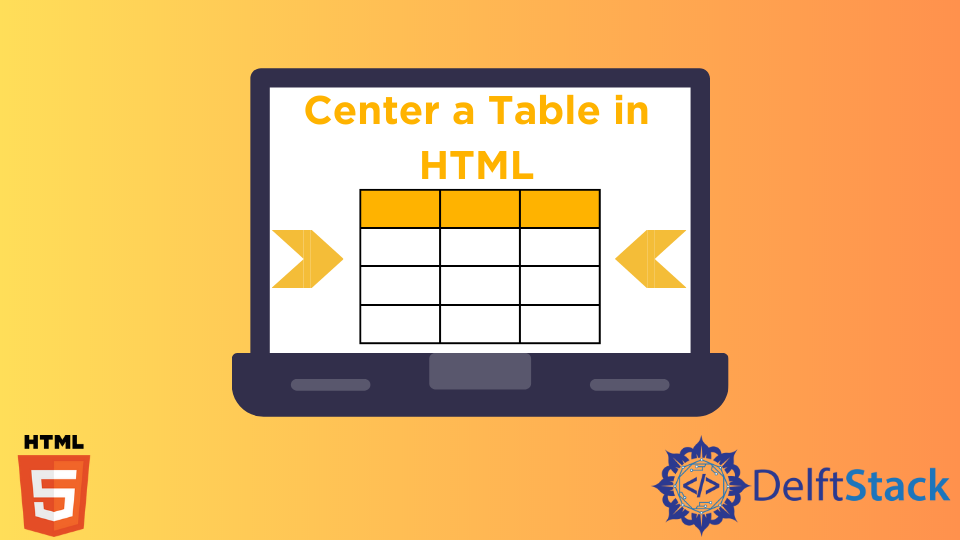 Zentrieren Sie eine Tabelle in HTML