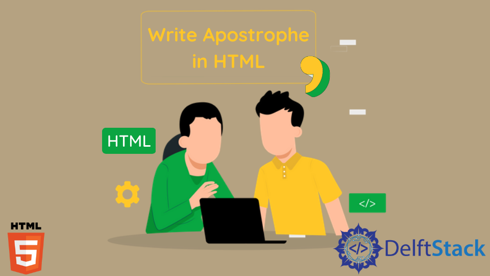 Escreva apóstrofo em HTML