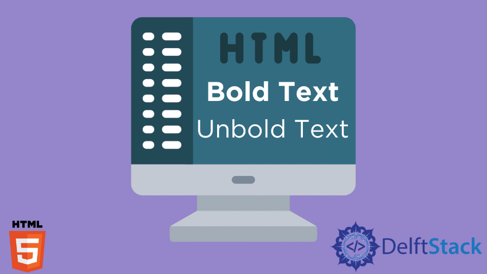 HTML Unbold Text