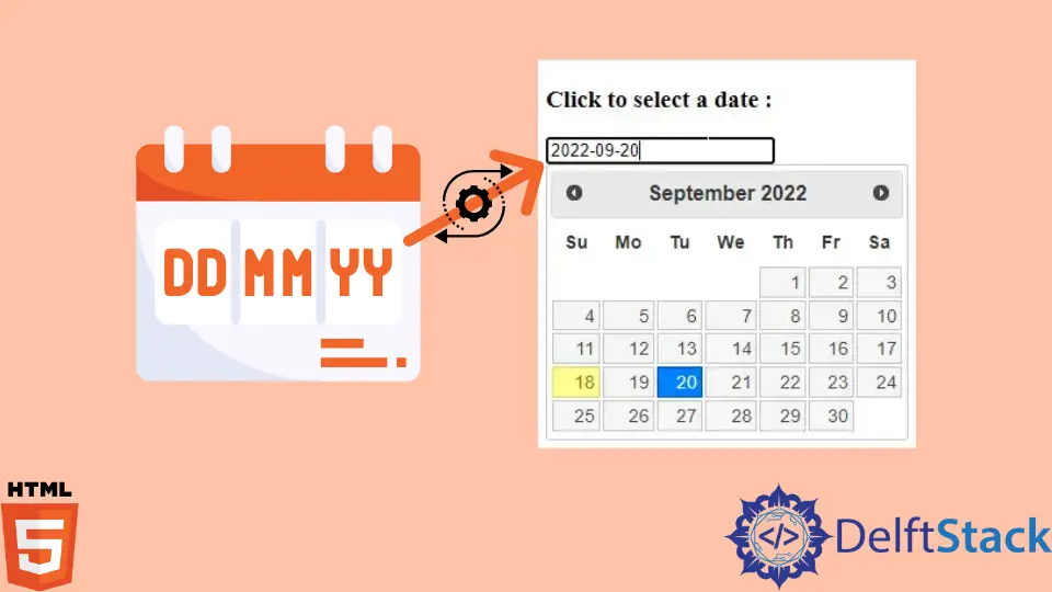 Cambiar formato en HTML Datepicker