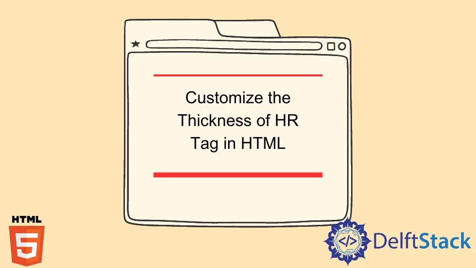 Personalice el grosor de la etiqueta HR en HTML