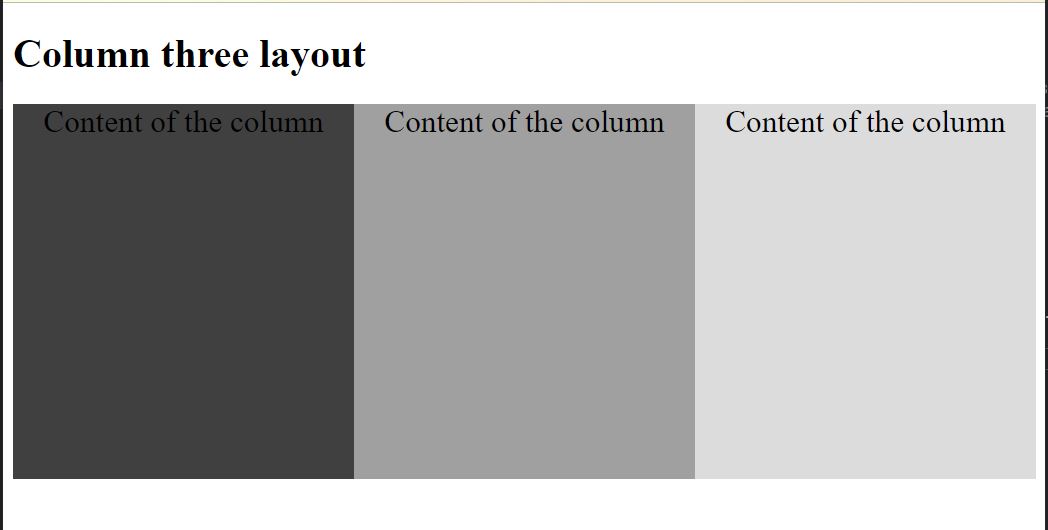 HTML Three Column Layout | Delft Stack