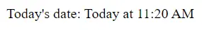 html today&rsquo;s date - output 9