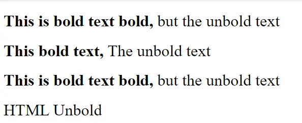 HTML CSS でテキストを太字にしない