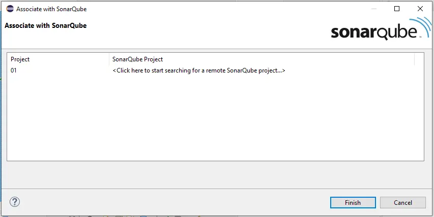 Associate with SonarQube