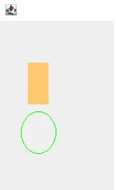 Cadre de visionneuse d&rsquo;applet contenant deux formes