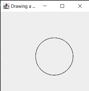 Java draw a circle using shape and draw