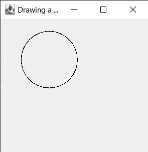 Java で drawoval を使って円を描く