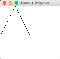 Desenhar um triângulo em Java - drawPolygon