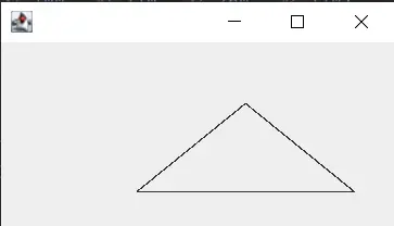 Dibujar un triángulo en Java - drawline
