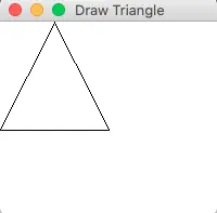 Dibujar un triángulo en Java - moveTo