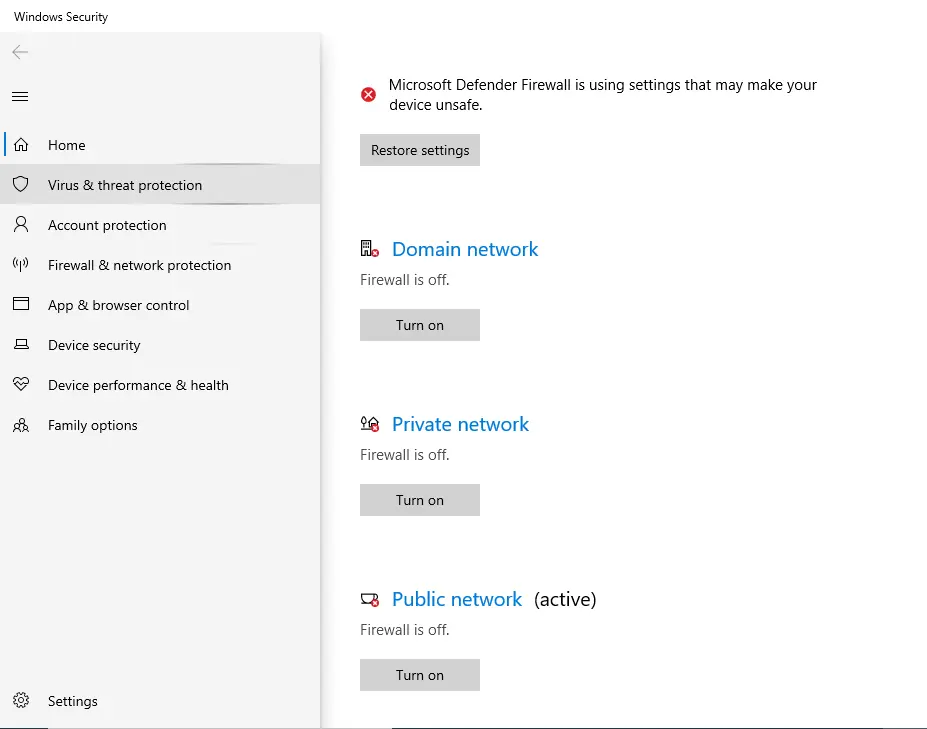 Windows Firewall