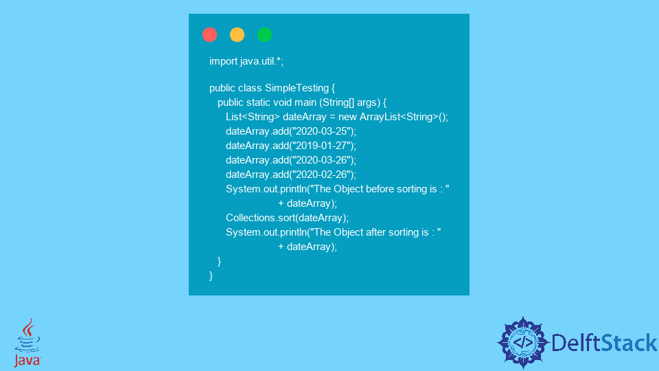 Java で ArrayList のオブジェクトを日付でソートする方法