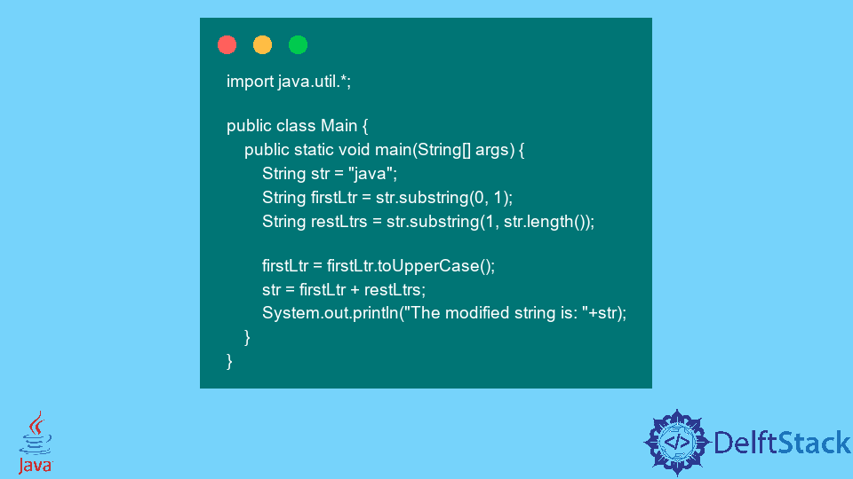 Capitalize the First Letter of a String in Java