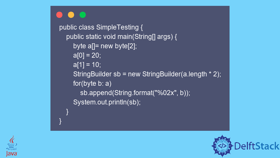 Java で 16 進文字列のバイト配列を変換する方法