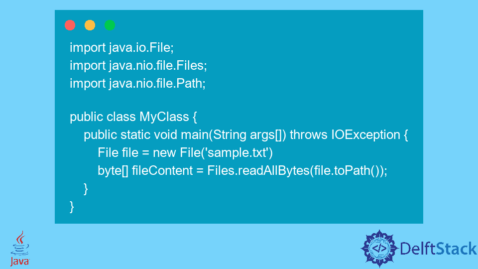 Convert File to a Byte Array in Java