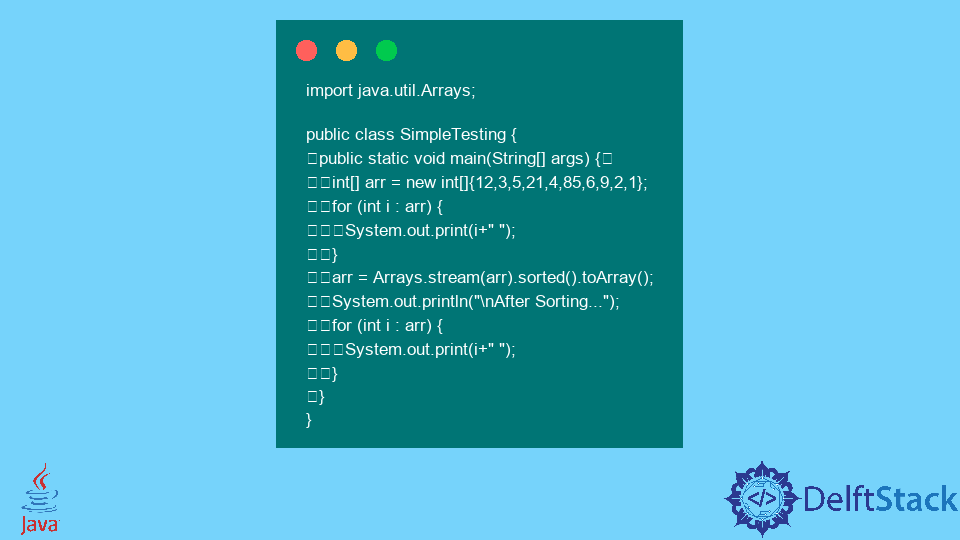 Como ordenar elementos de array em Java