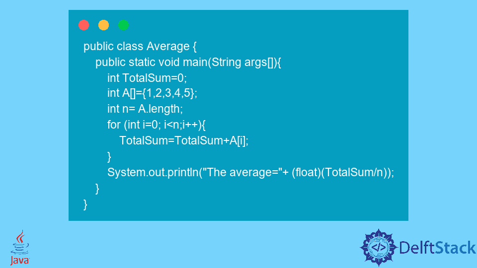 Calculate Average in Java