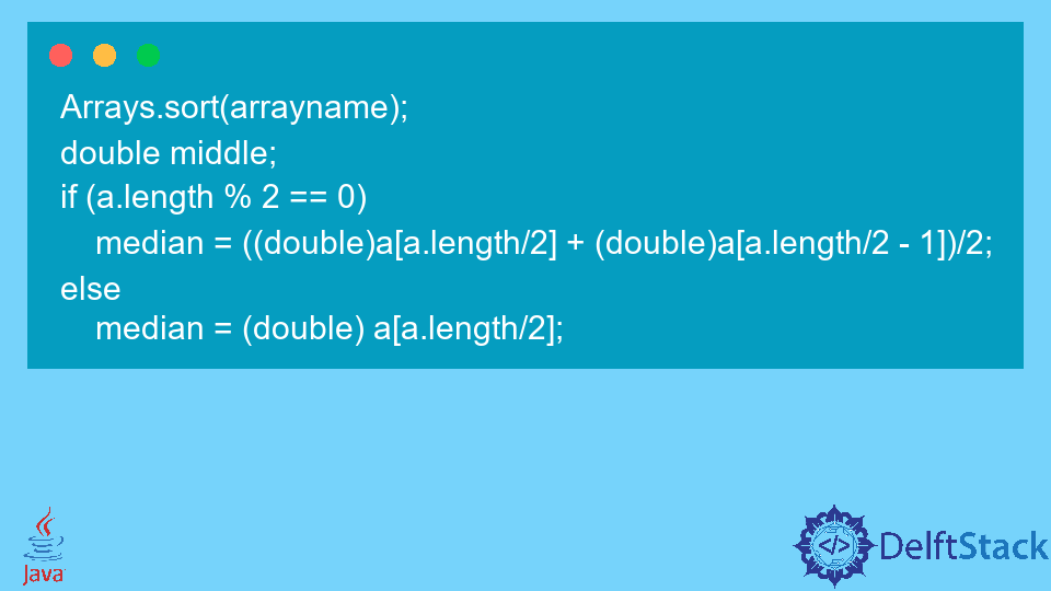 Calculate Median of an Array in Java