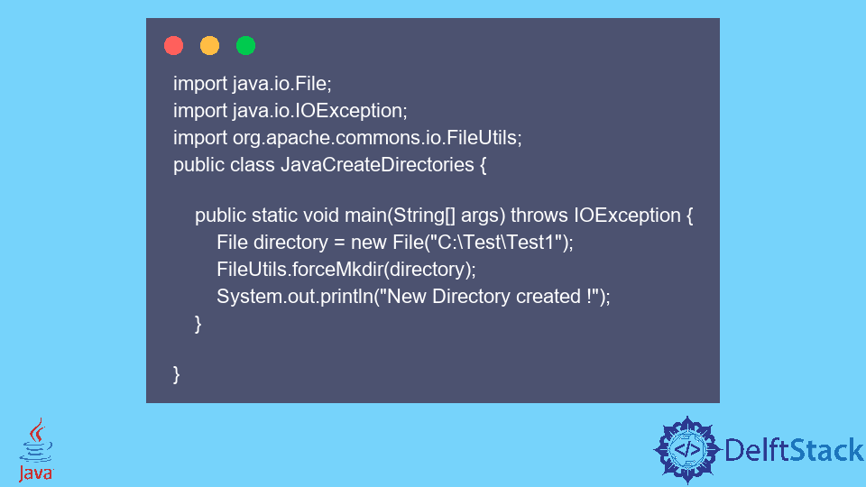 Create Directory in Java