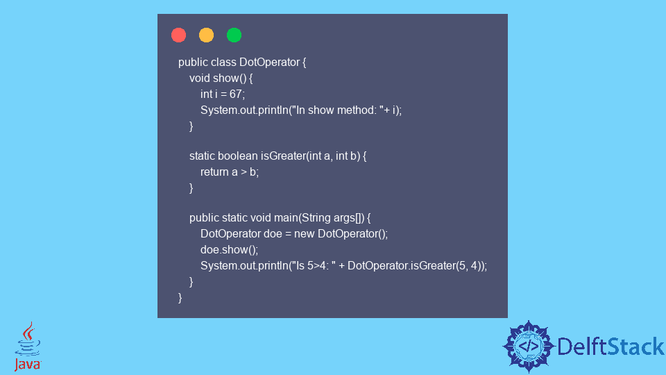 The Dot (.) Operator in Java