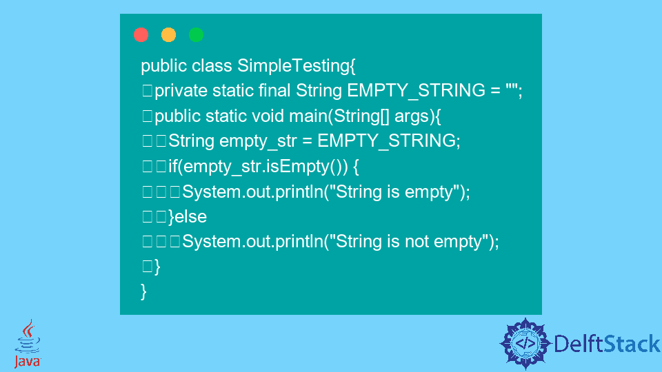 Check Empty String in Java