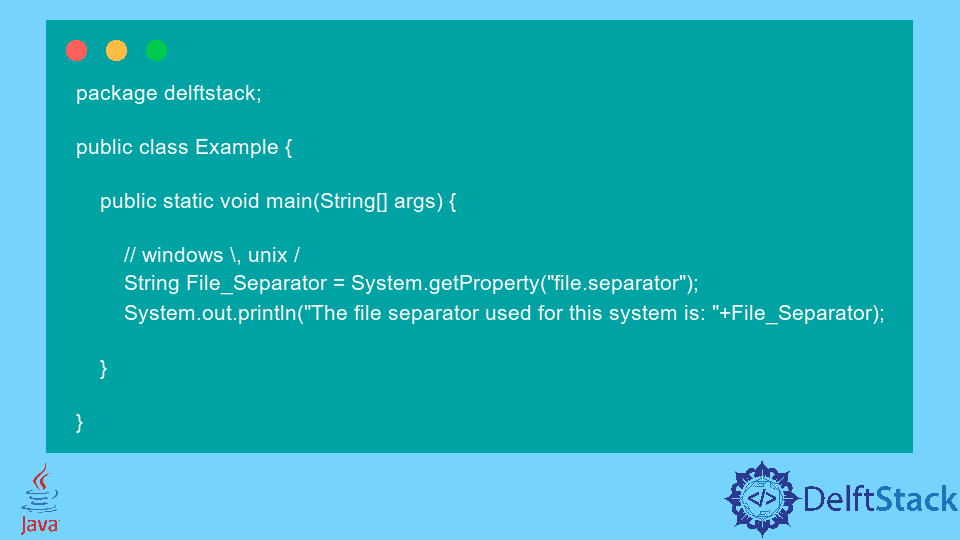 File Separator in Java