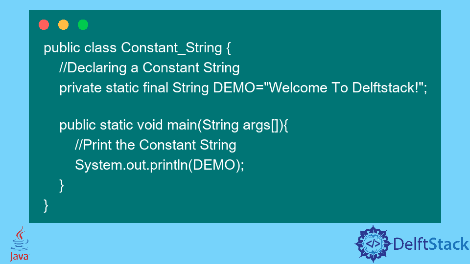 Declare a Constant String in Java