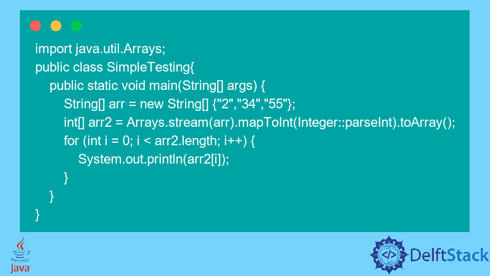 Konvertieren eines String-Arrays in ein Int-Array in Java