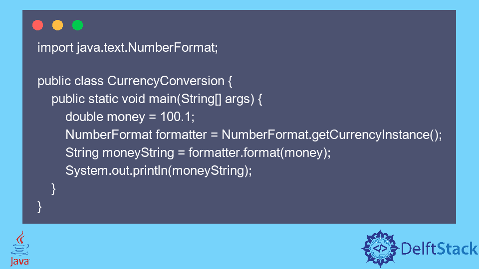 Currency Format in Java