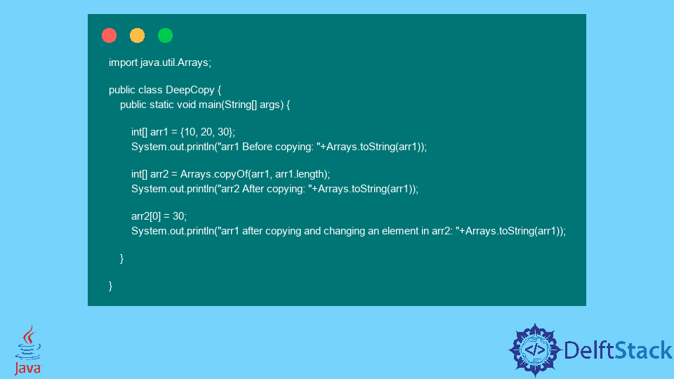 Deep Copy um Array em Java