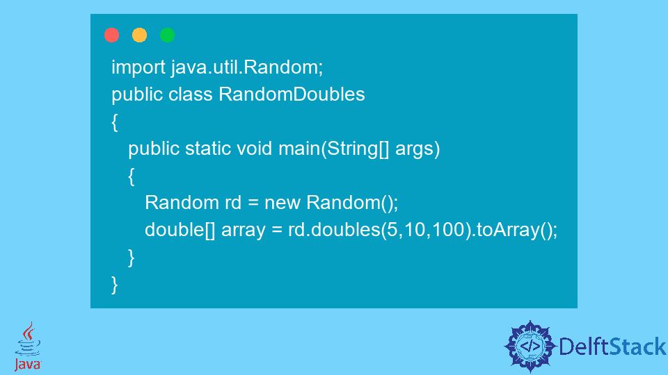 Generieren zufällige Doubles in einem Array in Java