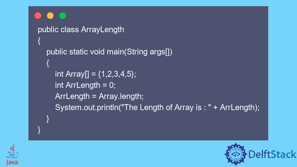 Get Length of Array in Java