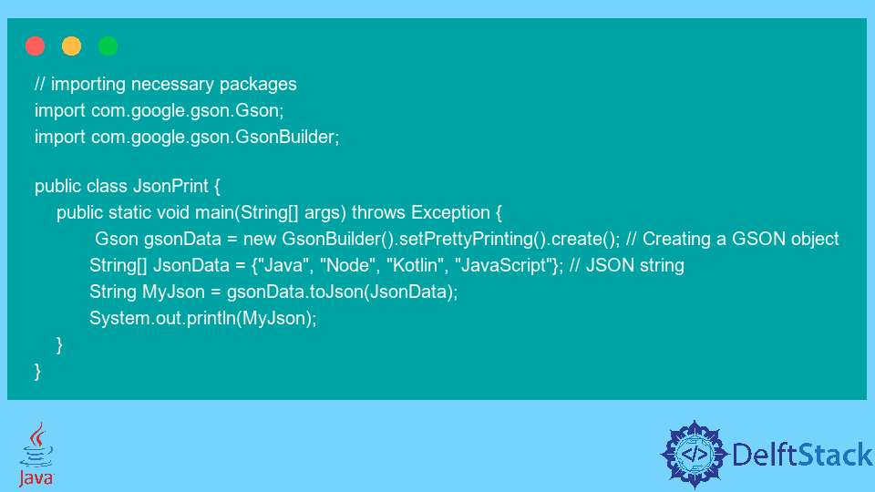 Pretty-Print JSON Data in Java